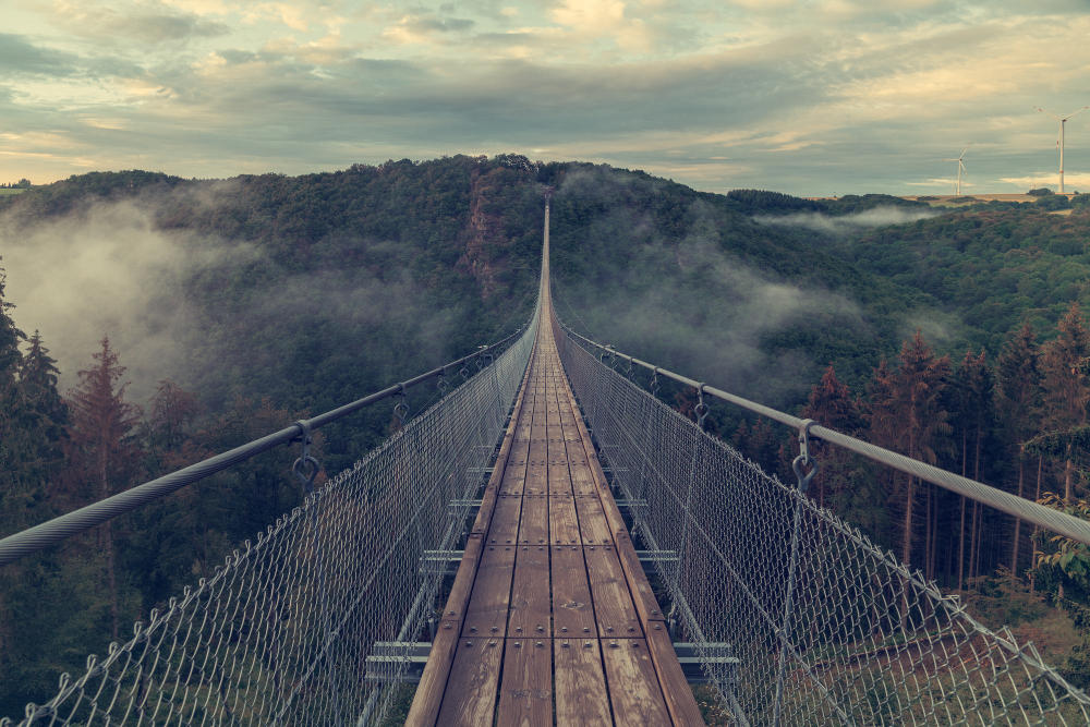 Eine Mutprobe in luftiger Höhe – Die Geierlay, Deutschlands spektakulärste Hängebrücke – Faszinierende Architektur und eine Nervenprobe